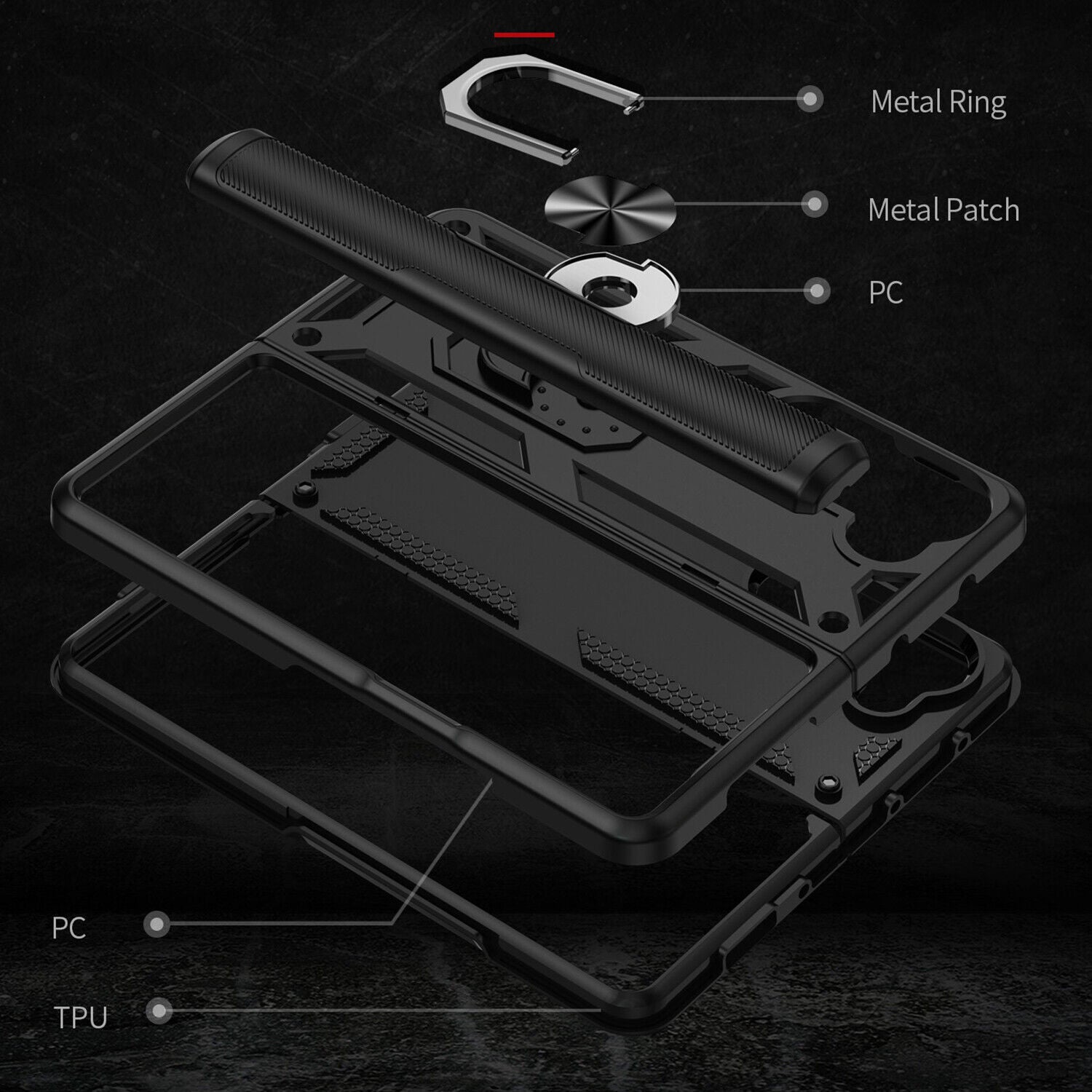 Coque hybride Ring pour Samsung Galaxy Z Fold 6 5G Coque hybride Ring pour Samsung Galaxy Z Fold 6 5G